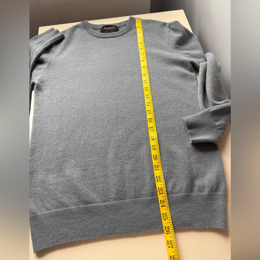 Quince 100% Mongolian Cashmere Crewneck Sweater - Dusty Blue - Size M - Picture 10 of 16